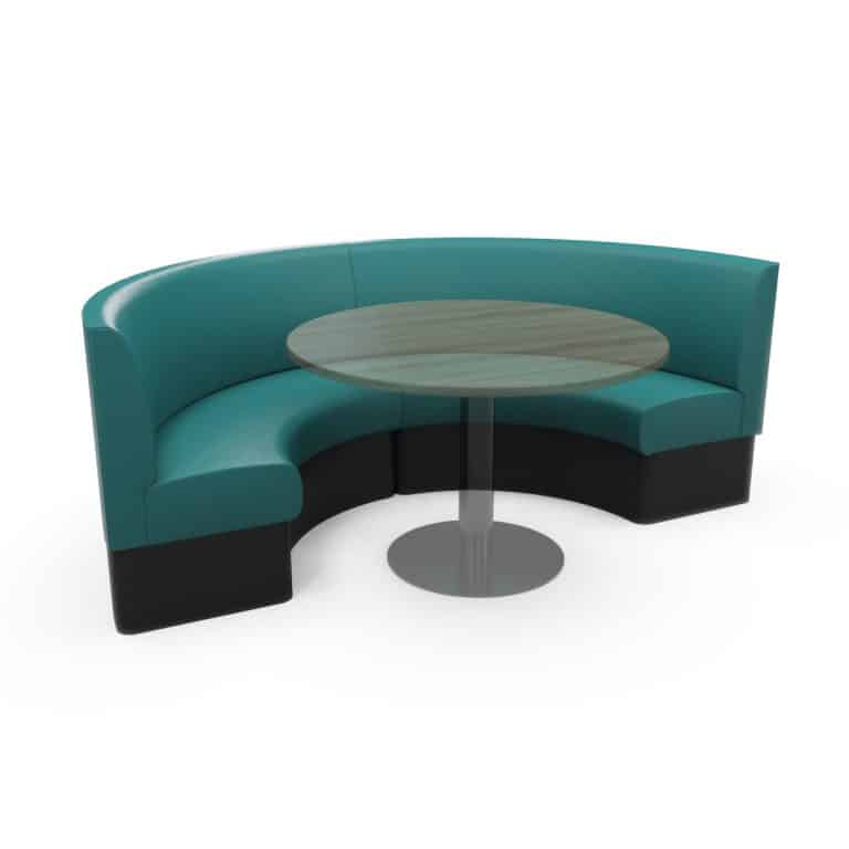 plain round booth seating set