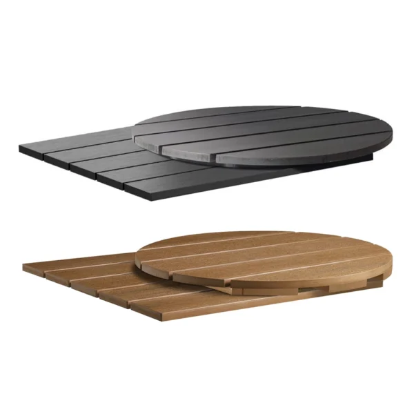 Black and Golden Oak 20mm EnviroFriend EKO Table Tops made by HCF Contract Furniture