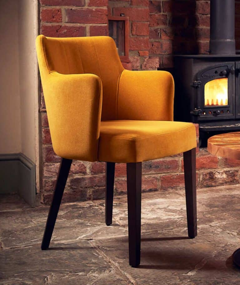 Upholstered luxury armchairs for hotel lounges, bars and office breakout areas.