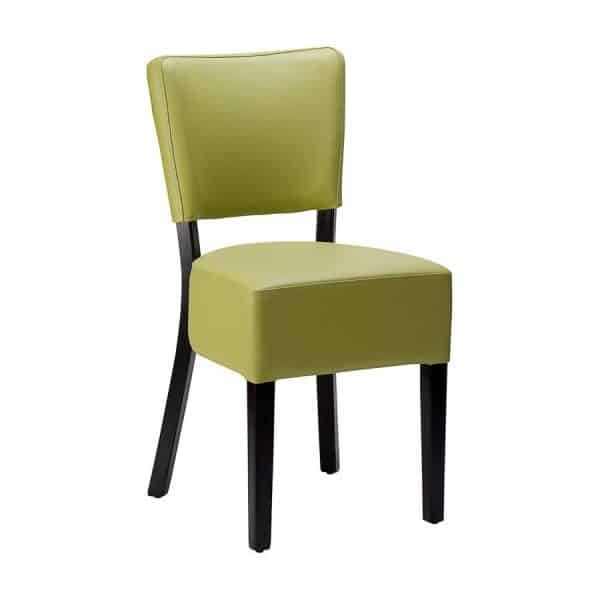 Canterbury Upholstered Side Chair - Lime Green / Wenge Frame