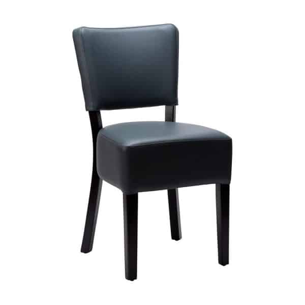 Canterbury Upholstered Side Chair - Iron Grey / Black Frame