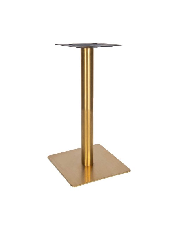 Vintage Brass Small Square Dining Base