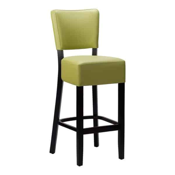 Canterbury Upholstered Bar Stool - Lime Green /Black Frame