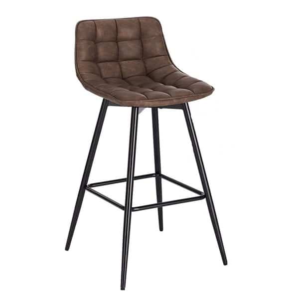SQQ1 Upholstered Stool - Distressed Brown