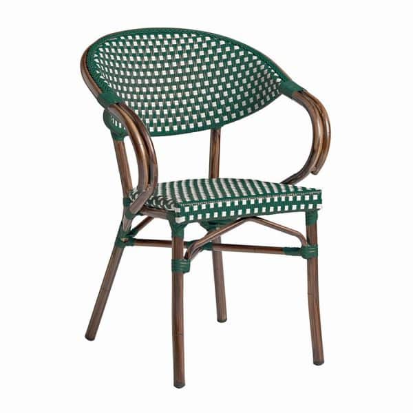 Orleans Arm Chair - White & Green