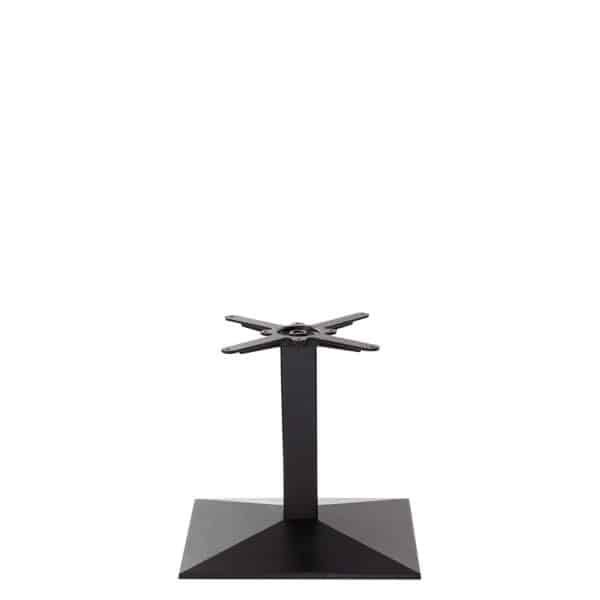 Black Cast Iron Single Pedestal Pyramid Coffee Base