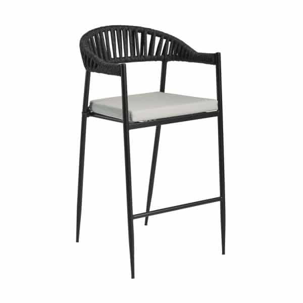 Tica Rope Bar Stool - Grey
