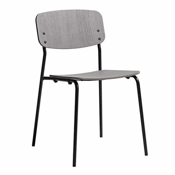 Vorza Side Chair - Grey Ash (Black Frame)
