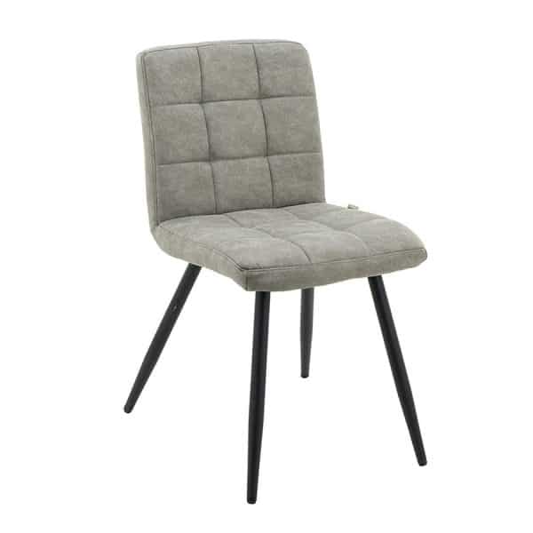 DQ4 Savannah Upholstered Armchair - Grey Faux Leather