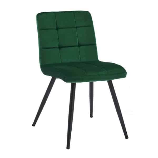 DQ4 Savannah Upholstered Armchair - Dark Green Faux Leather