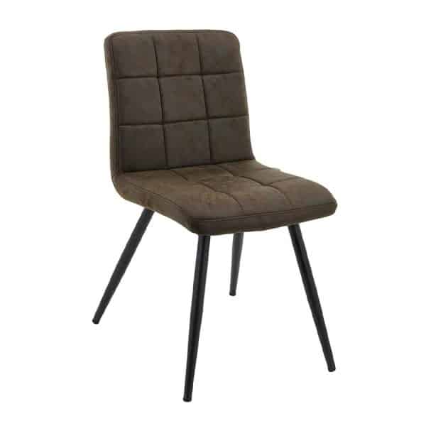 DQ4 Savannah Upholstered Armchair - Chocolate Brown Faux Leather