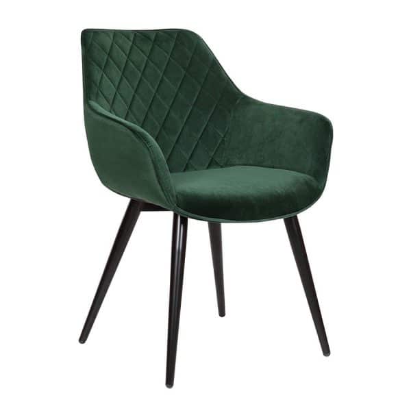 DQ1 Diamond Quilted Chair - Green Velvet