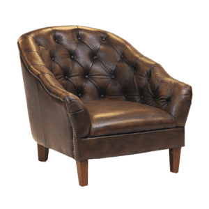 Contract Use Real Leather Sinatra Chair - Brown
