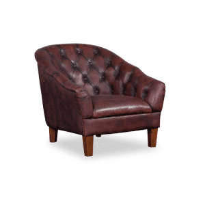Contract Use Real Leather Sinatra Chair - Red