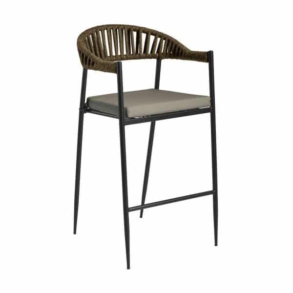 Tica Rope Bar Stool - Taupe