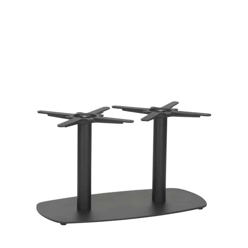 Curved Rectangle Twin Pedestal Flat Black Coffee Base HCF Contract Curved Rectangle Twin Pedestal Flat Black Coffee Base Hcf Contract