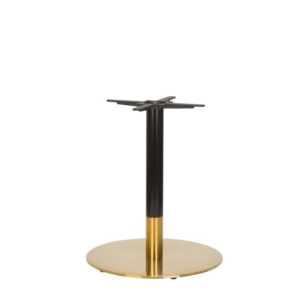 Black & Gold Flat Round Large Dining Base (G)