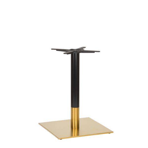 Black & Gold Flat Square Large Dining Table Base (G)