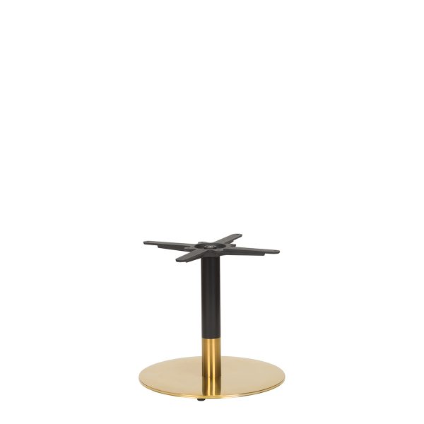 Black & Gold Flat Round Small Coffee Base (G)