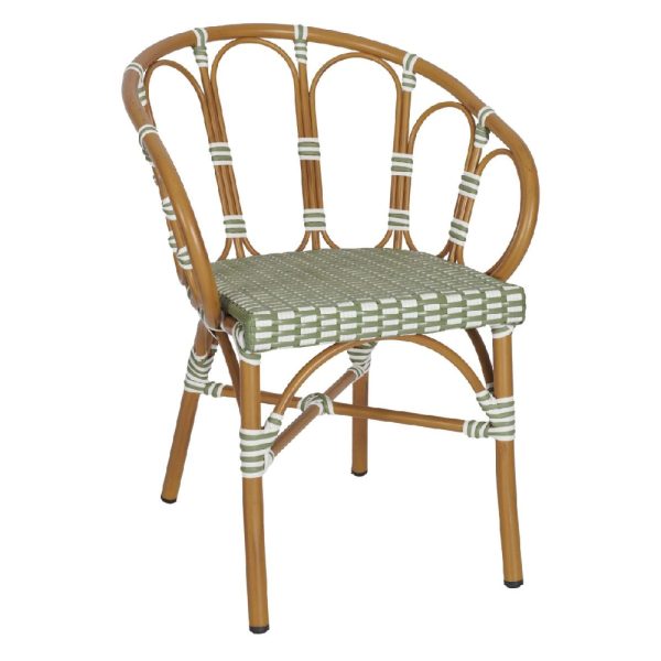 Lafayette Arm Chair - White & Green