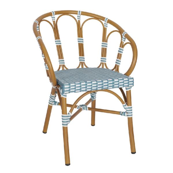 Lafayette Arm Chair - White & Blue