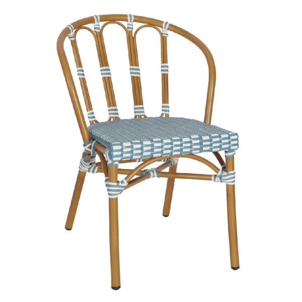 Lafayette Side Chair - White & Blue