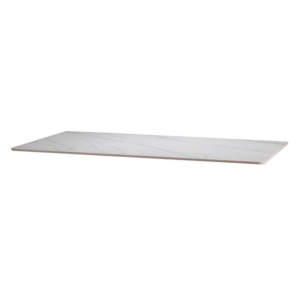 1200mm x 700mm x 12mm Ceramic Table Top - Calacatta Marble Gloss - In Stock