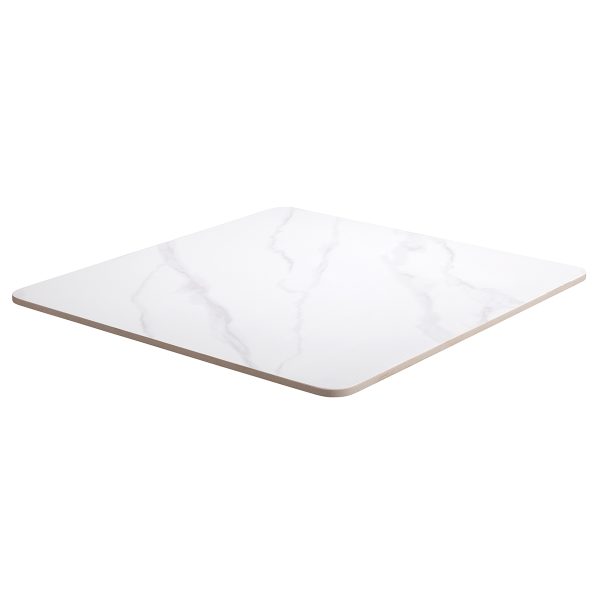 800mm X 800mm x 12mm Ceramic Table Top - Calacatta Marble Gloss - In Stock