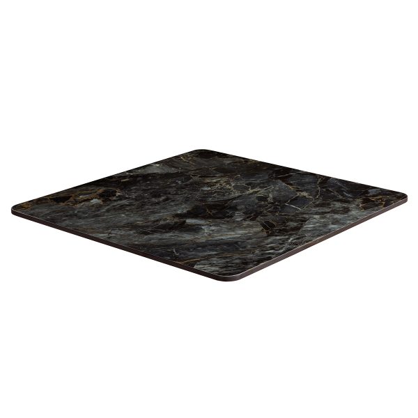600mm X 600mm x 12mm Ceramic Table Top - Portoro Marble Gloss - In Stock