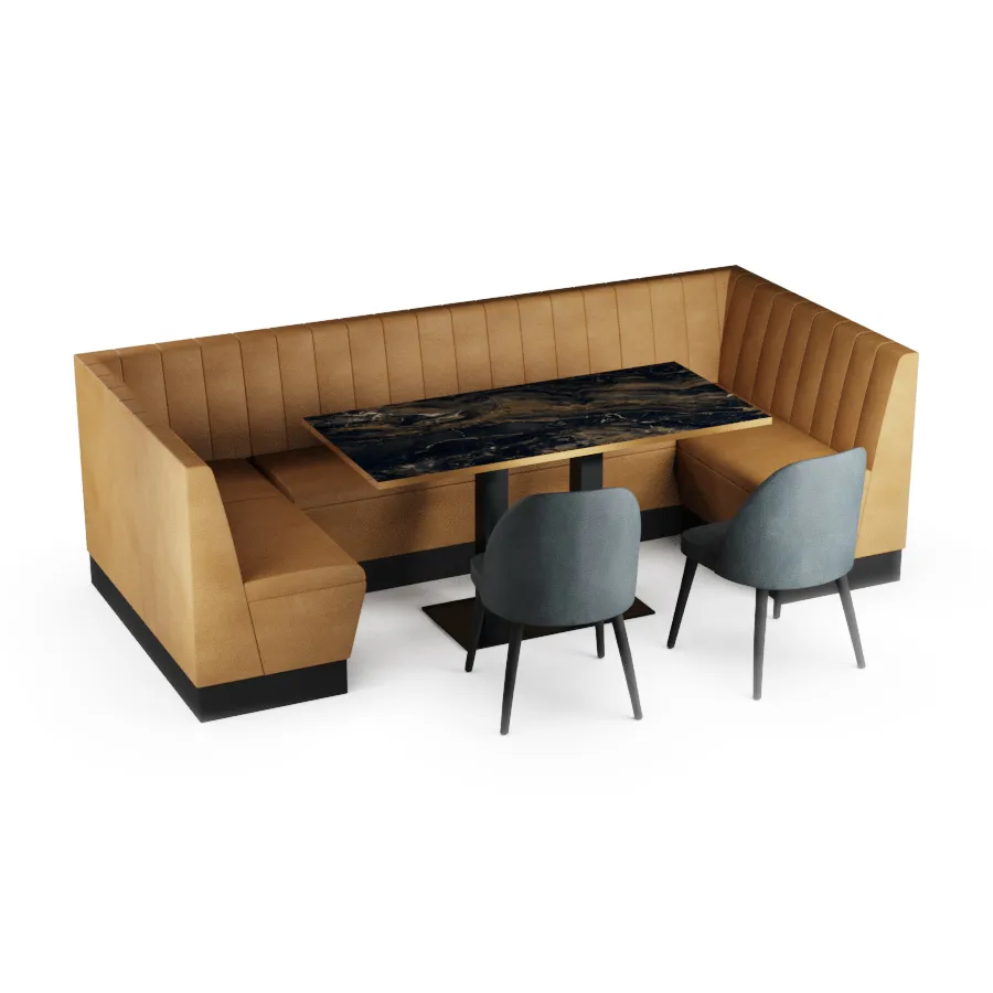 3D Render of a booth set showing the 3D Visual capabilities at HCF