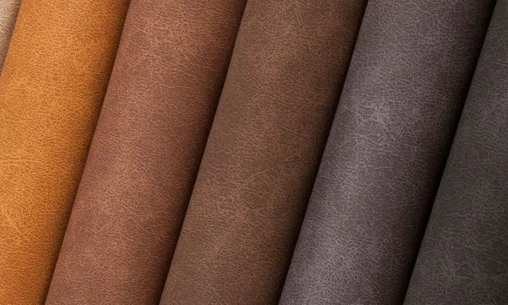 Various colours from the Agua Alberta Hyde swatch book - perfect faux leather for bars and pubs