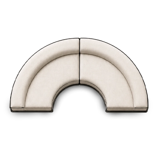 Half round booth seating for restaurants, cafés and hospitality interiors