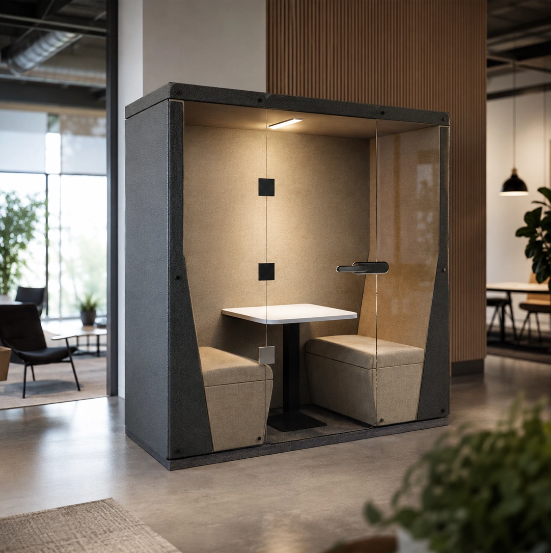 Glass Front Meeting Pod - Commercial Office Interior Acoustic Pods