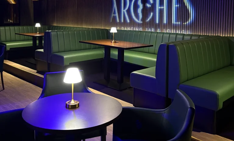 deep fluted banquette seating in scotland club