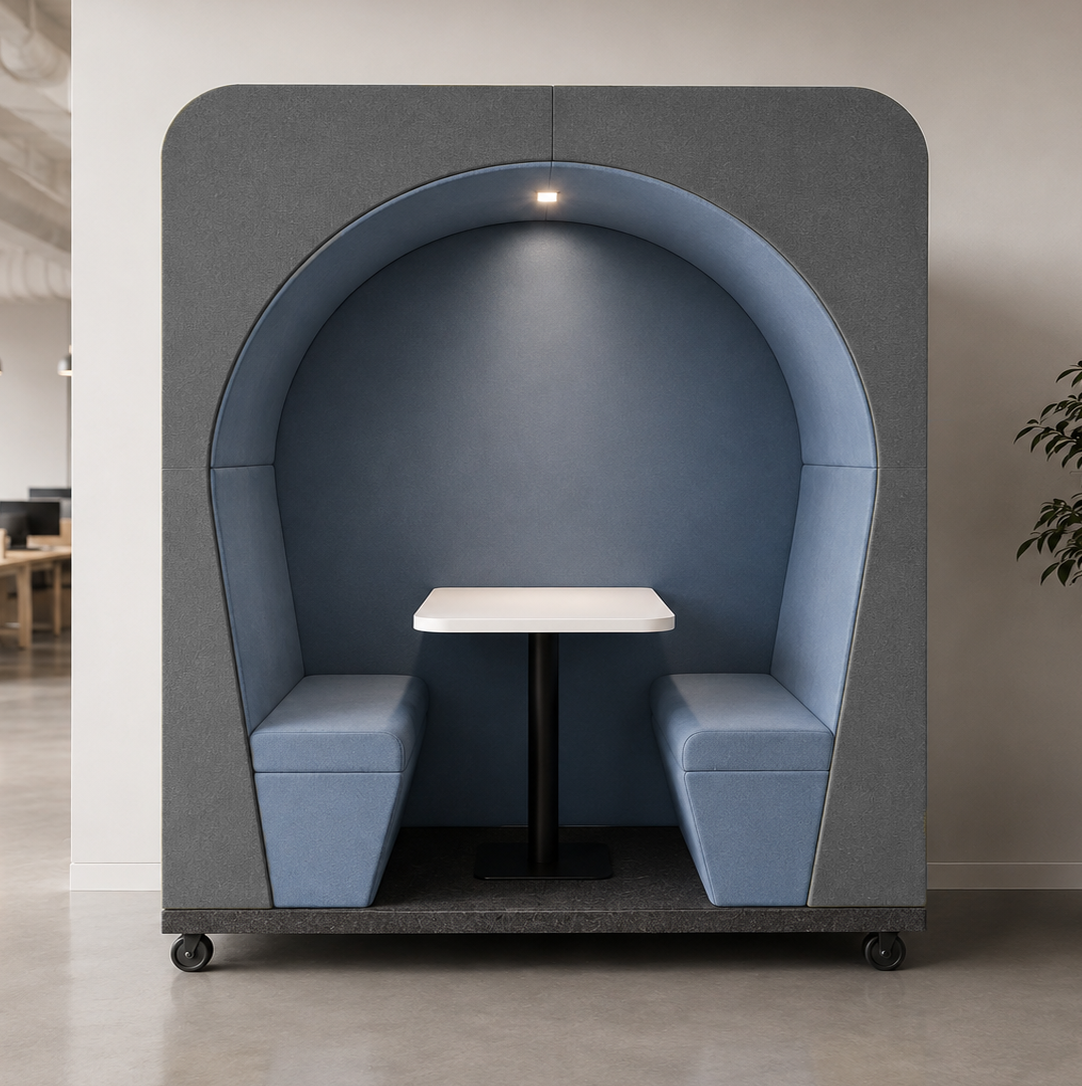 Nook Pod on Wheeled Casters - Acoustic Meeting Pod for Office Spaces