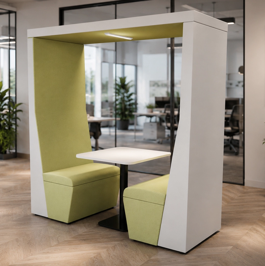Qube Double Seater Meeting Pod in an office enviroment