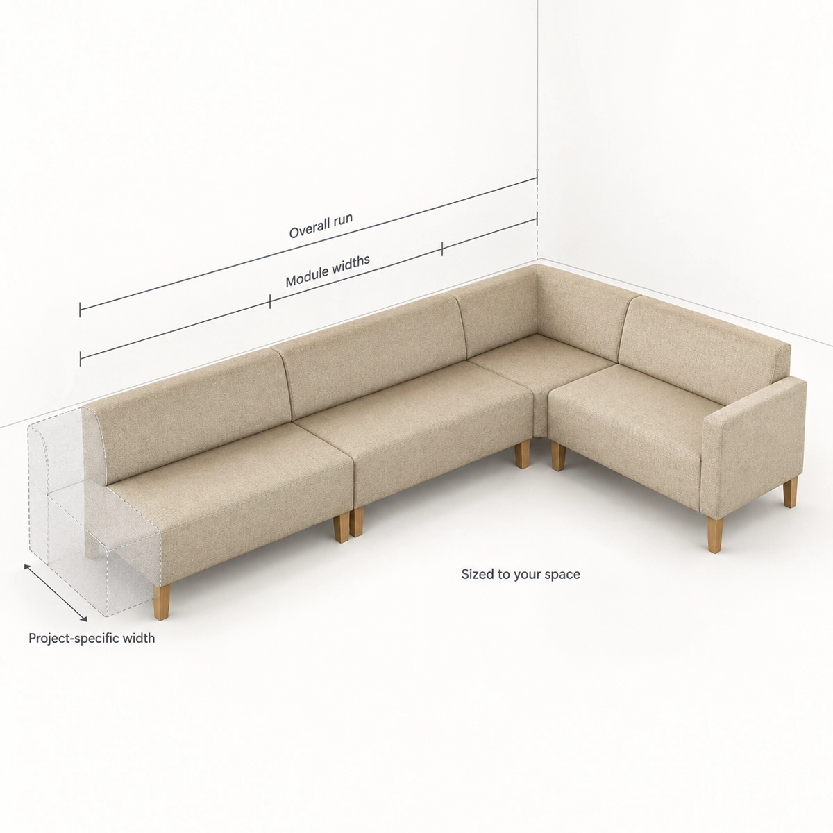Serene Breakout Seating - Project Specific Dimensions Layout